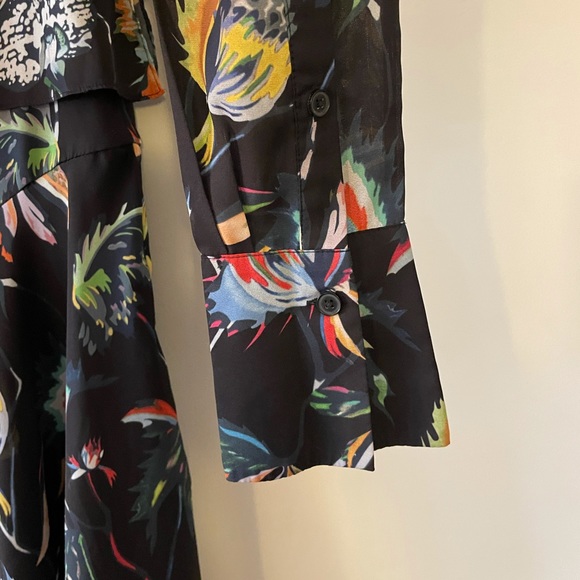 Jason Wu Black Jungle Flower Dress, Size 0 - Picture 8 of 11